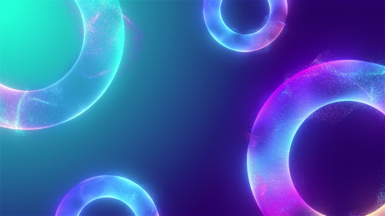 anillos de gradiente brillantes en el fondo.