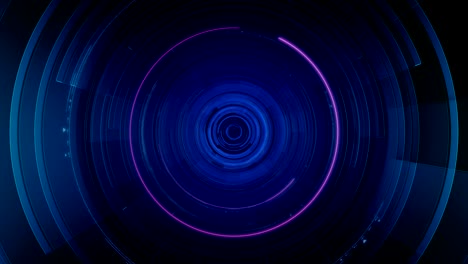 4k bucle circular centro digital, elemento gráfico de rotación.