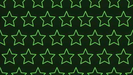 enchanting glowing green star pattern shines on black canvas