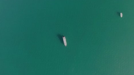 aerial view of boats on turquoise water