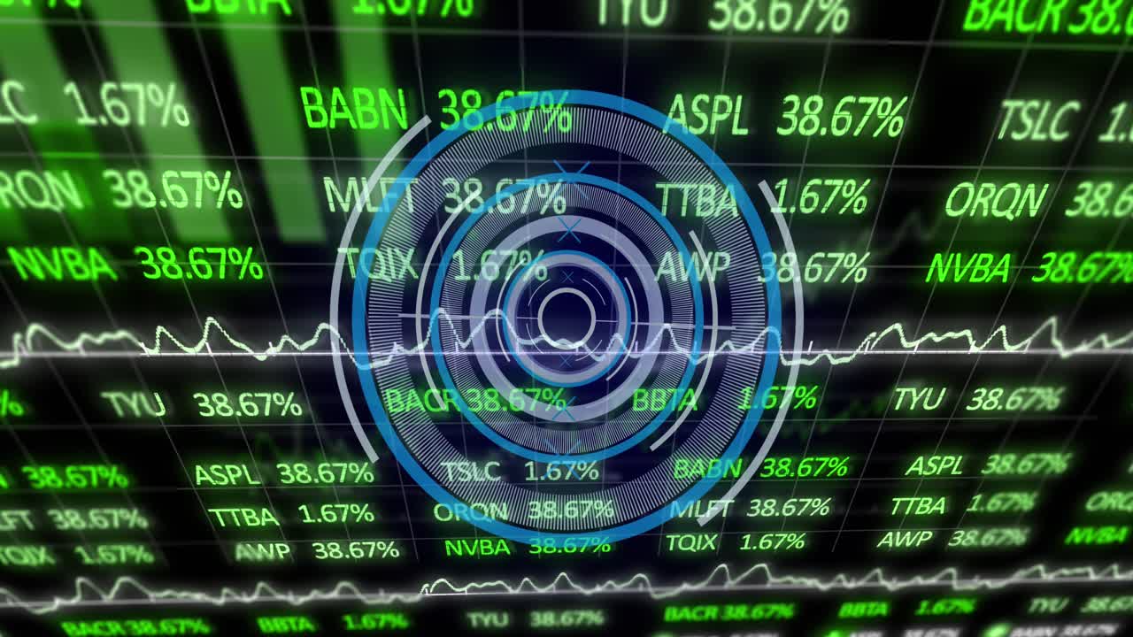 Animazione di testo e ambito su codice binario