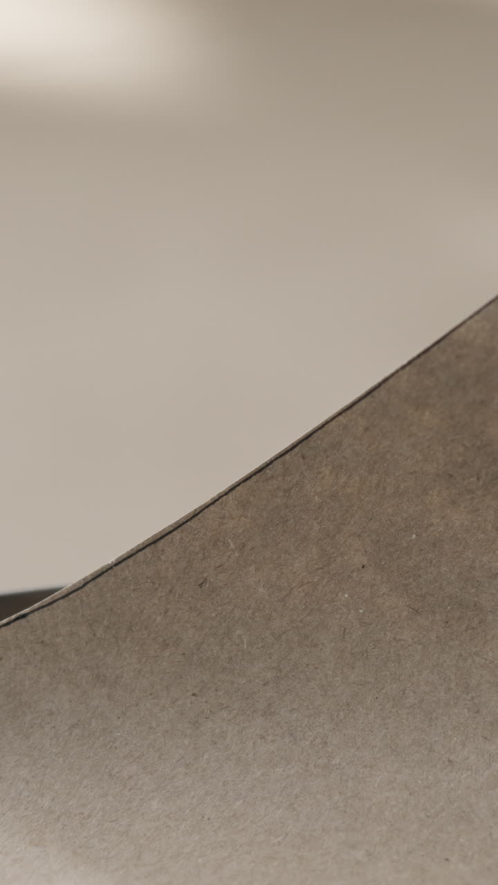 vista de cerca del cartón plegado