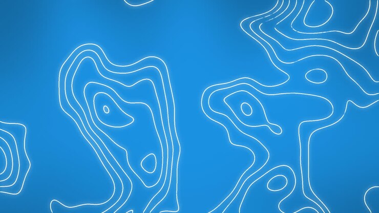 Animazione di linee bianche in movimento su sfondo blu