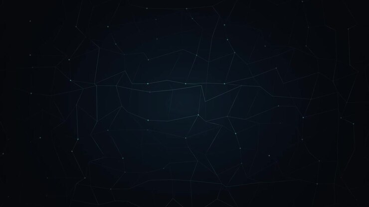 Abstract Digital Network Background with Moving Geometric Lines and Nodes