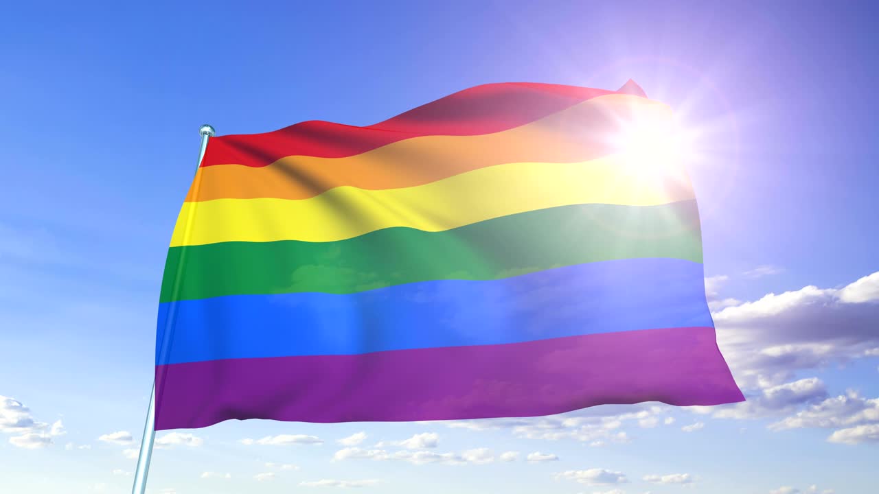 la bandera del orgullo lgbt (en bucle)