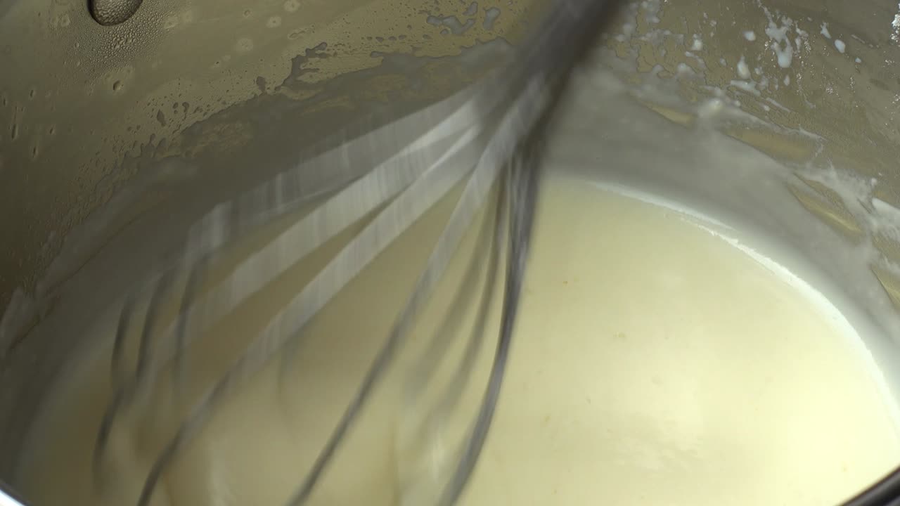 Preparation of sauce bechamel