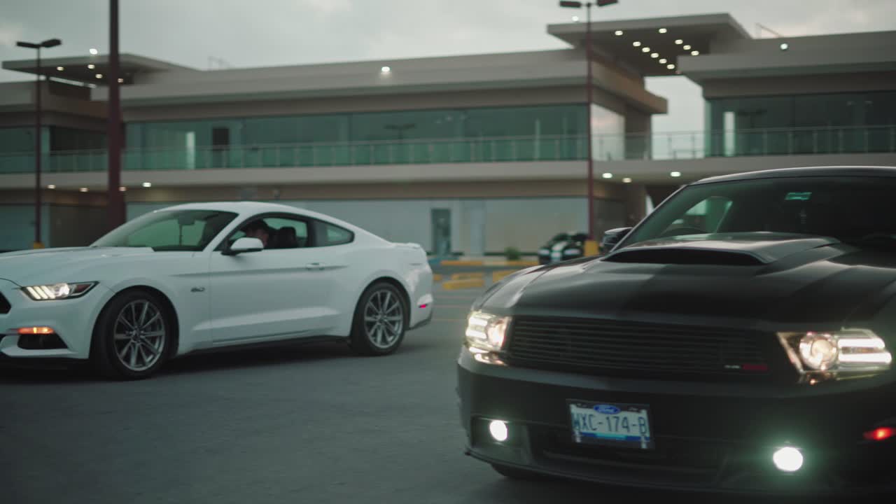 Two super car starts will drive down the street, San Jose, Republic Costa Rica