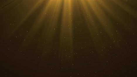 4k golden yellow sun light rays animation shine effect on black screen glitter shiny bright flare