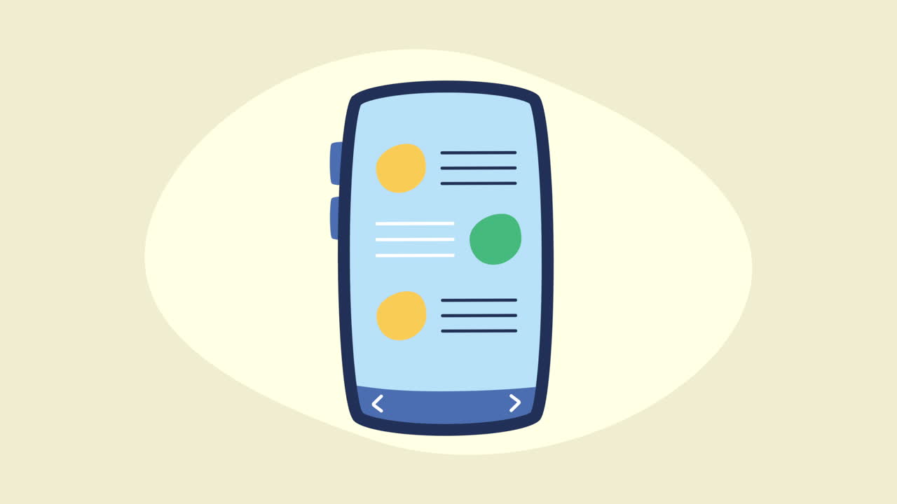 con mensajes de chat de teléfono inteligente animación