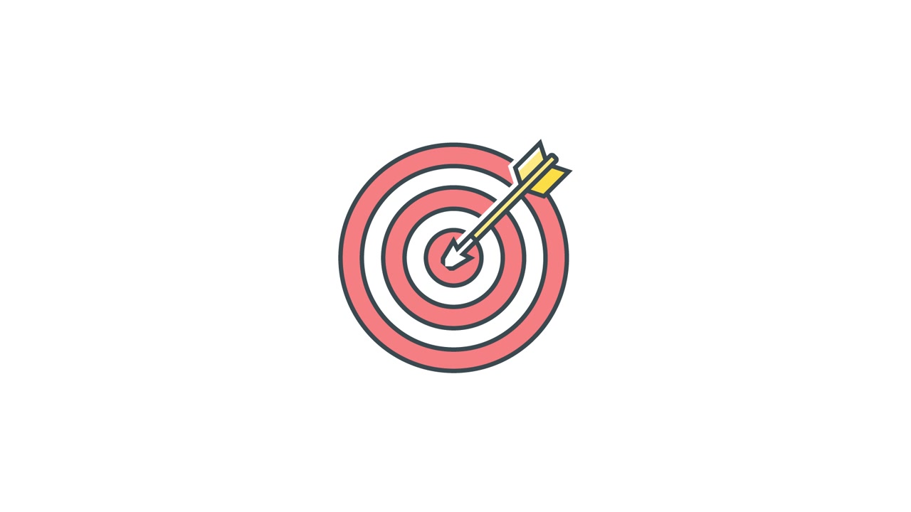 Arrow Hitting the Center of a Target Icon