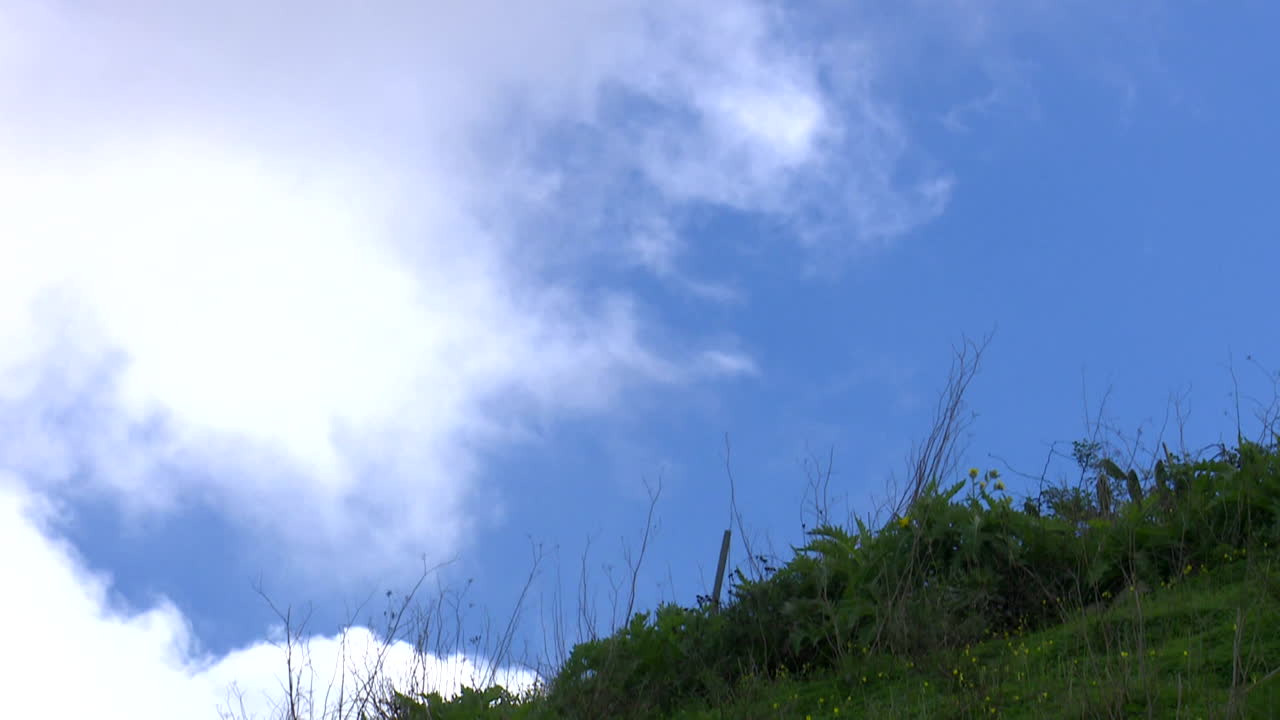 Cloudy Blue Sky Over Hills