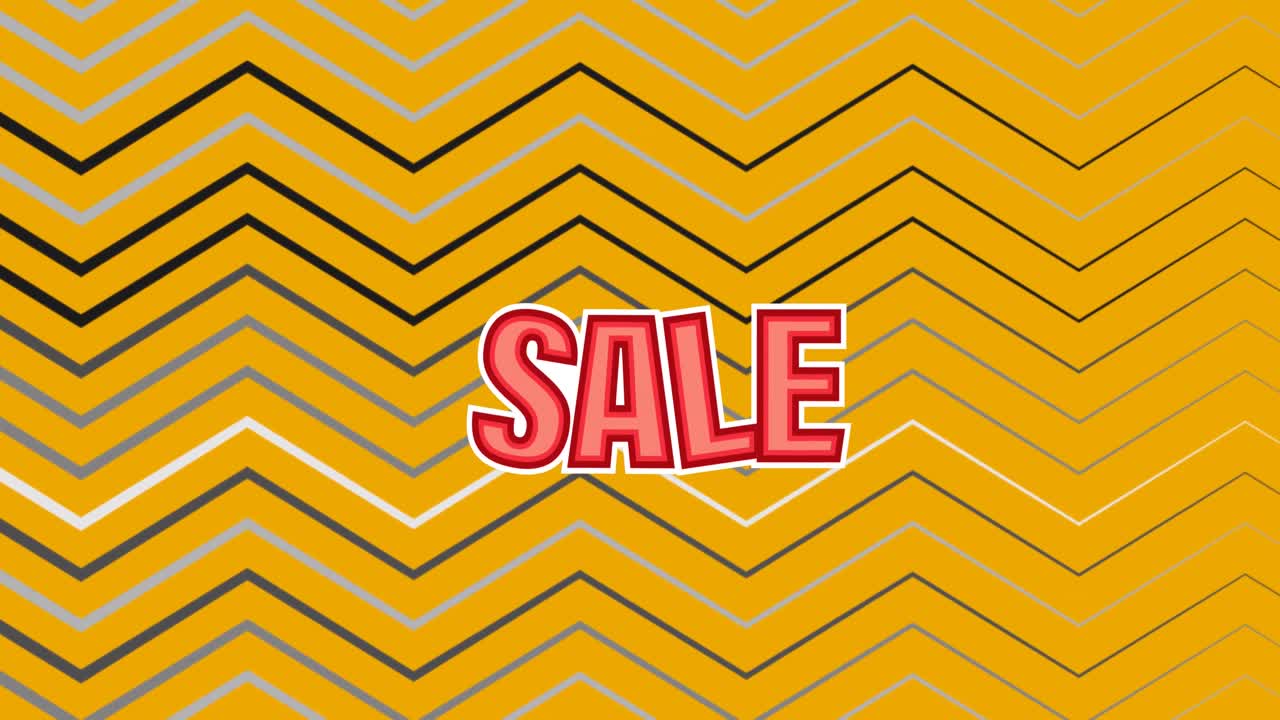 animación del texto de venta en fondo naranja