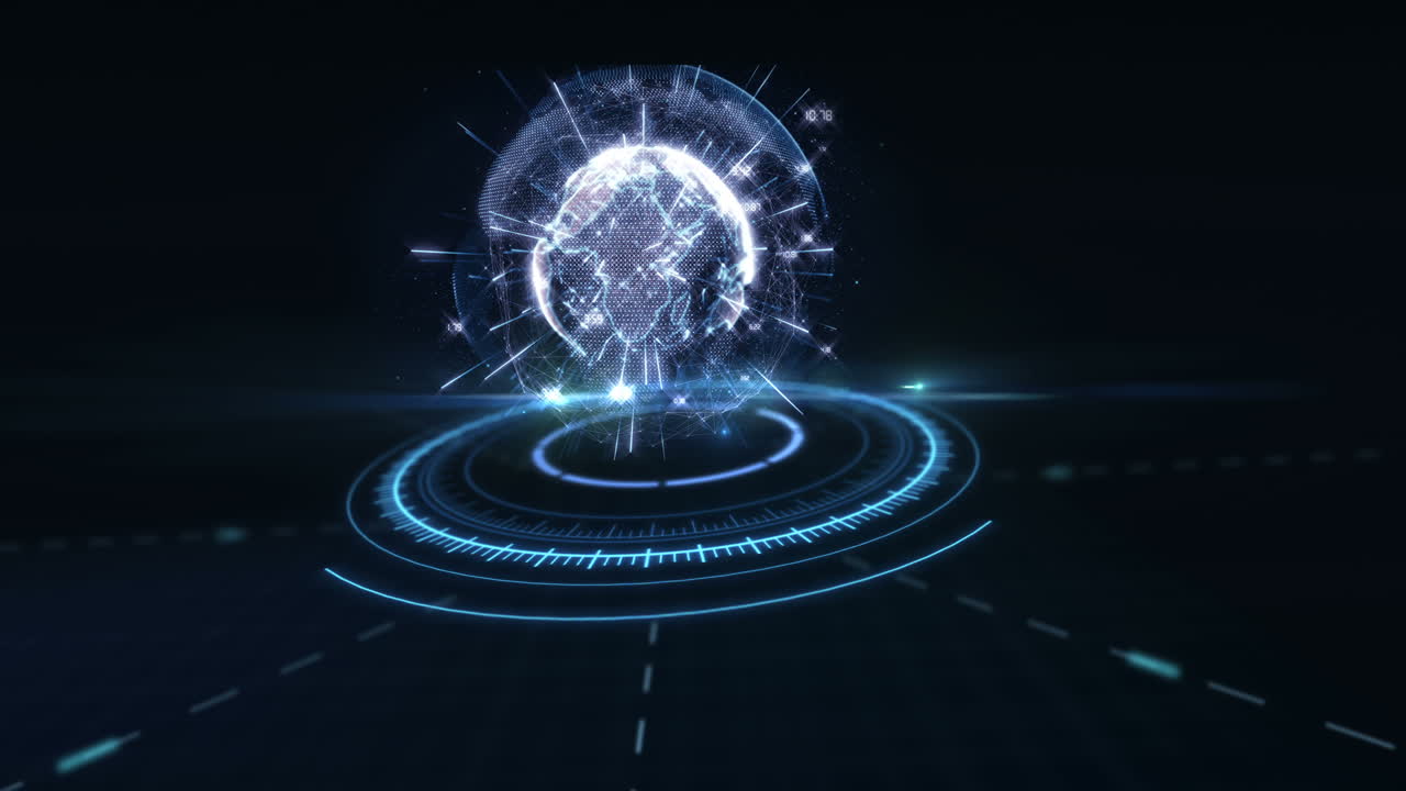 Digitally generated planet earth and global communication concept