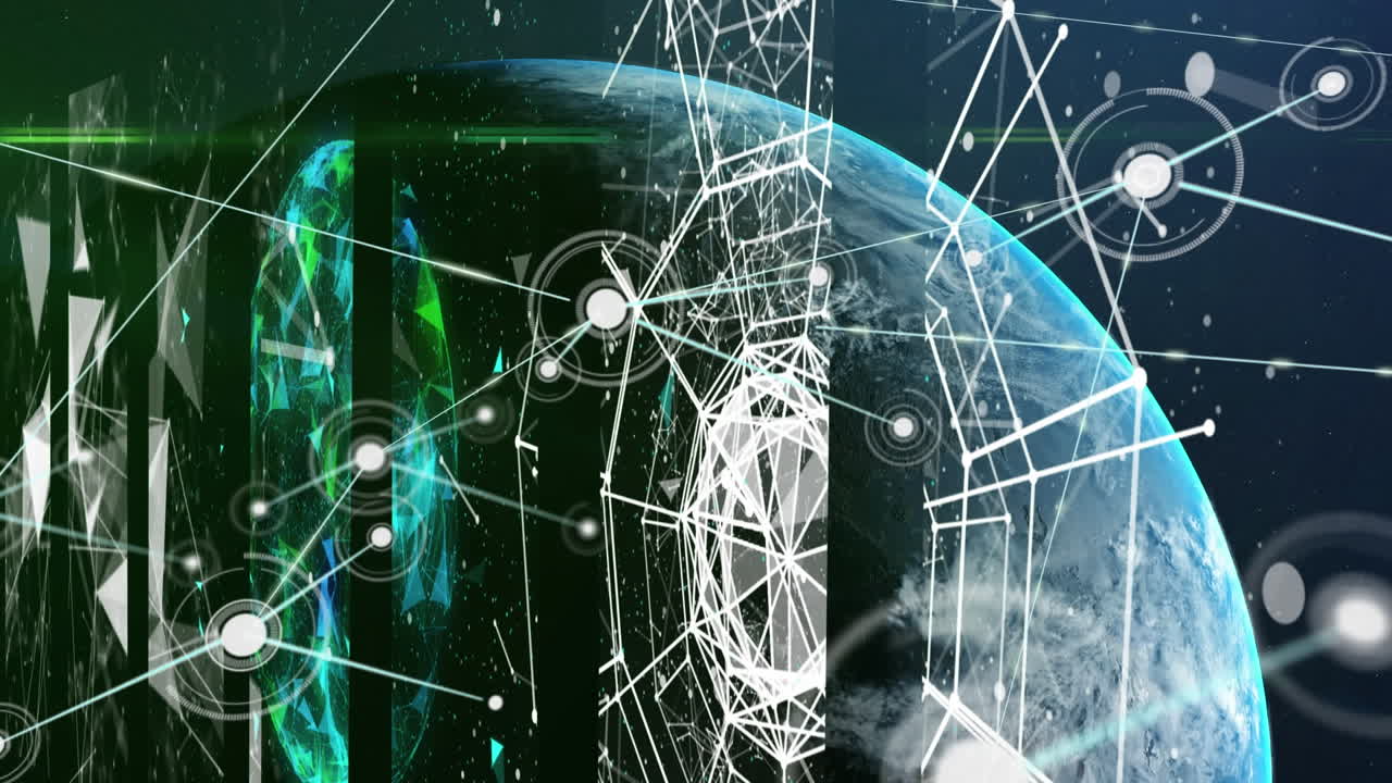 Animation of network of connections over globe