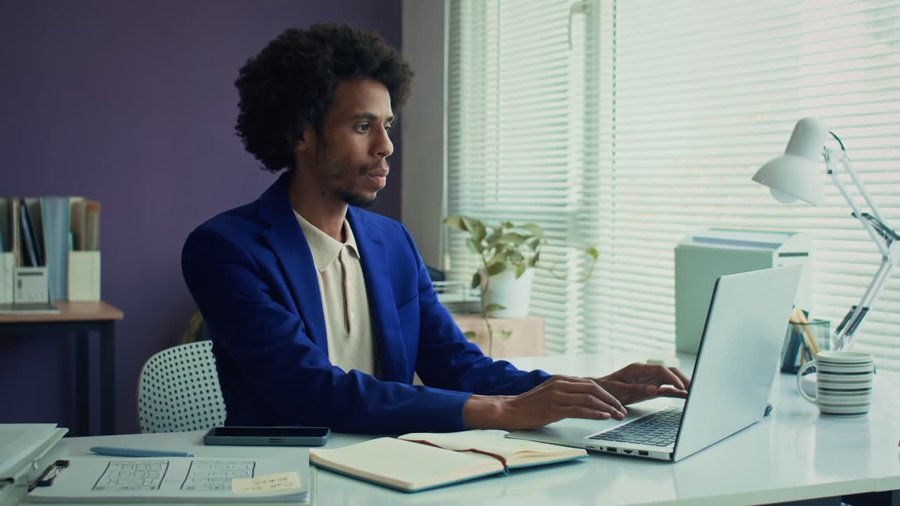 Time Lapse of Businessman Working at Office Desk