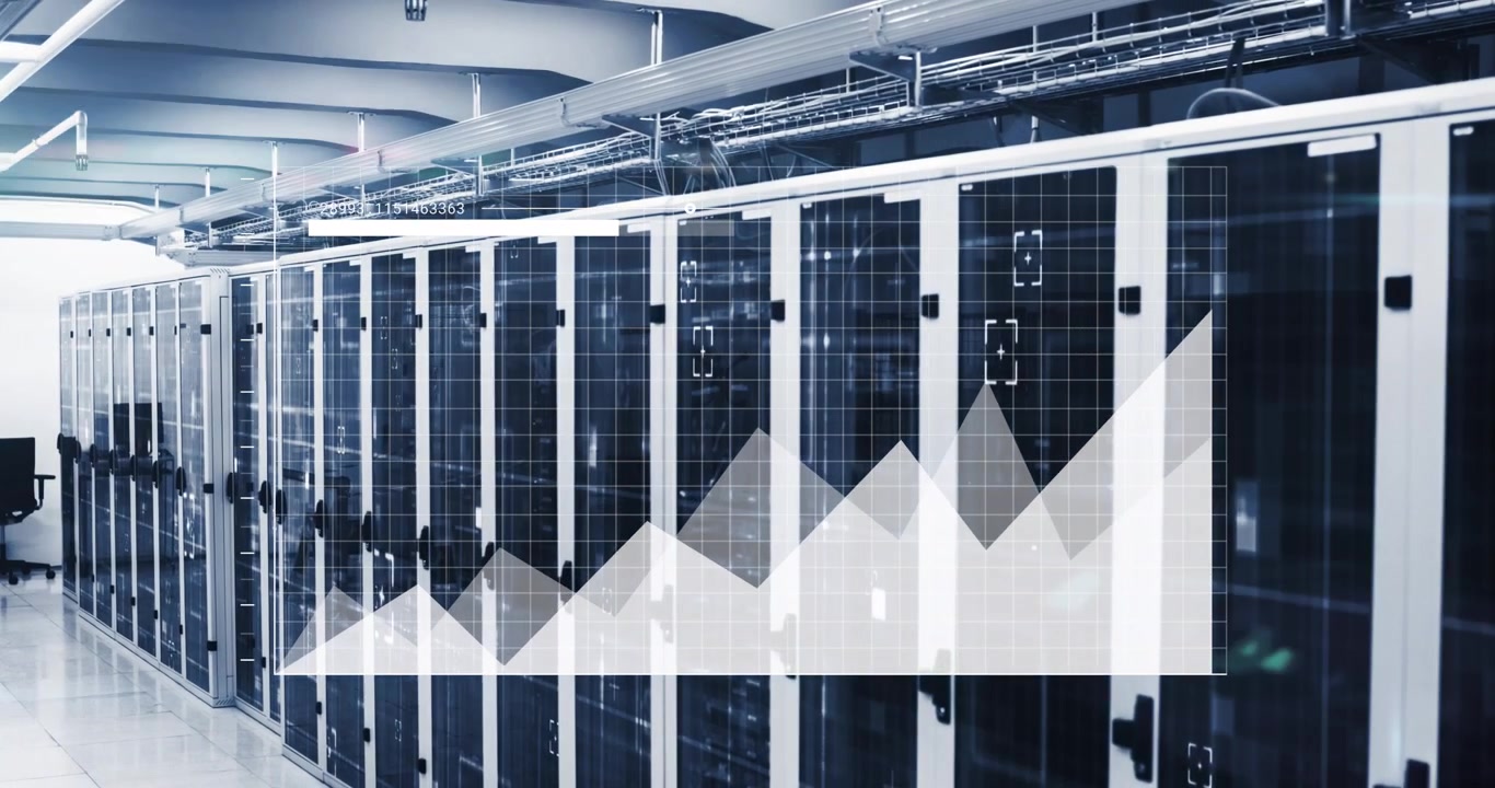 Animation of data processing over computer servers