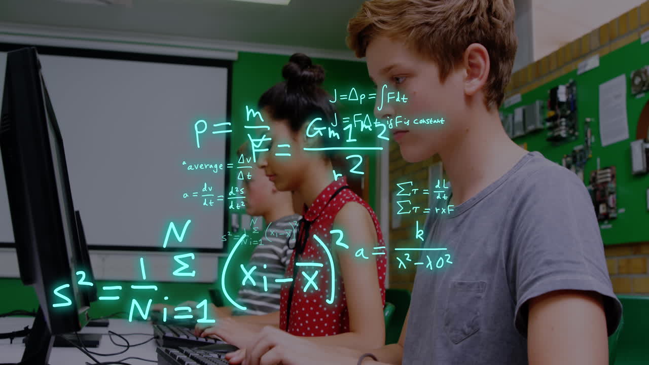 animación de ecuaciones y procesamiento de datos en diversos escolares