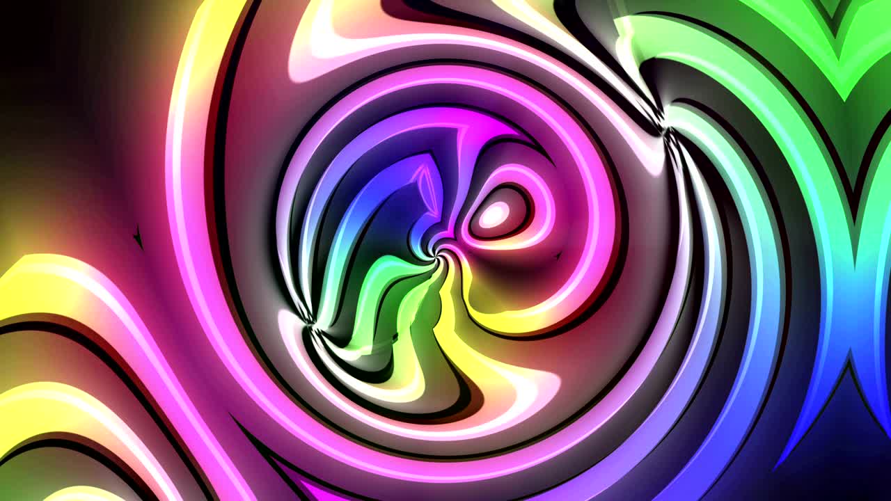 Abstract Colorful Neon Background Loop