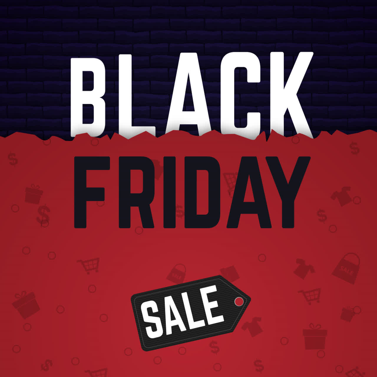 Черный баннер продажи Пятницы