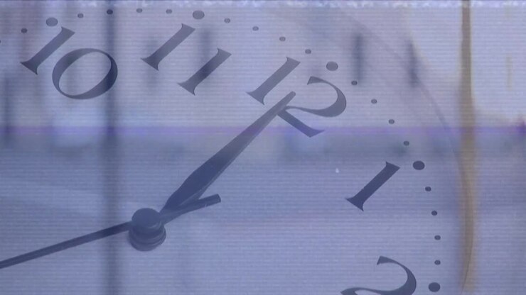 Animation of financial data processing over clock