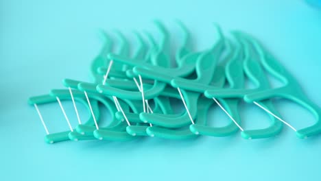 green dental floss picks