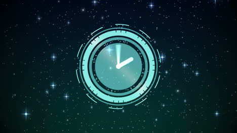 Animation-of-clock-over-stars