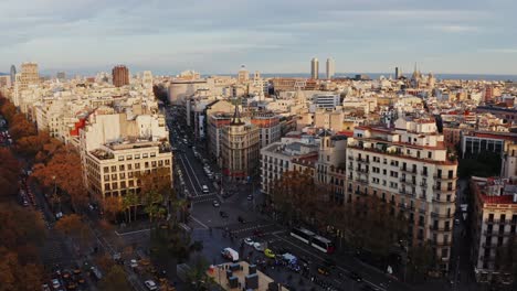 aerial view of barcelona cityscape