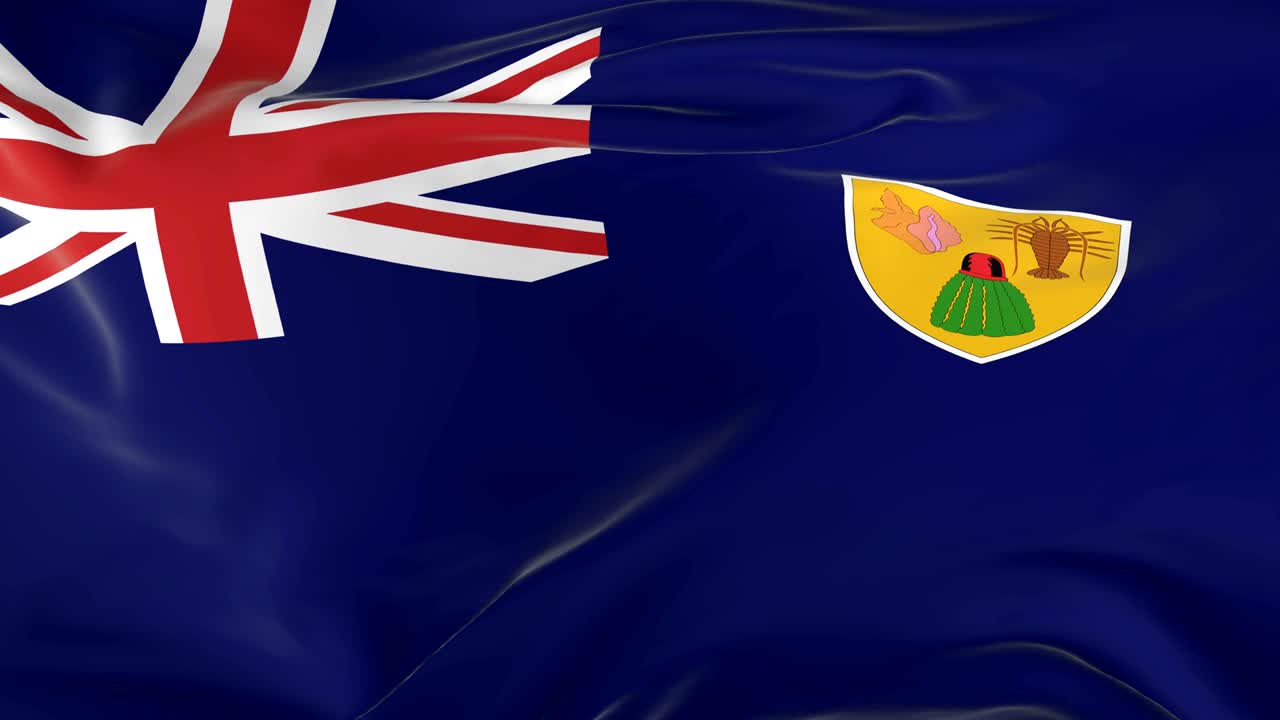 크스 케이코스 섬의 배경으로 은 발을 흔들고 있습니다.