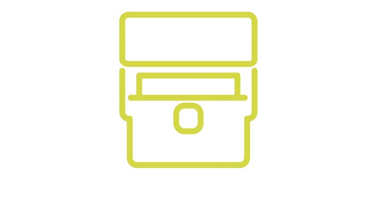Animated Line Icon of a Briefcase Opening and Closing