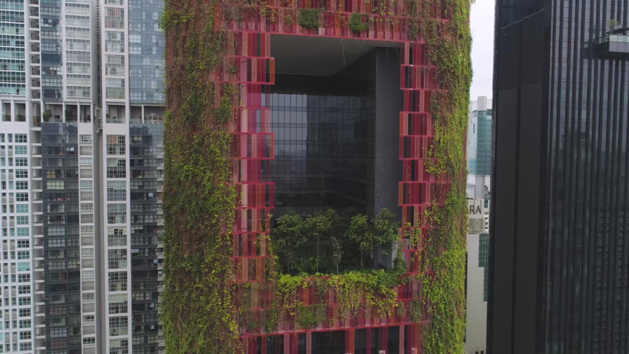 Modern Architectural Building with Vertical Garden