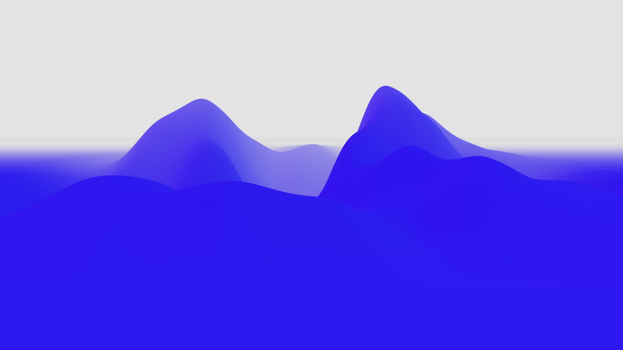 Abstract blue gradient mountain landscape background with soft fog layers