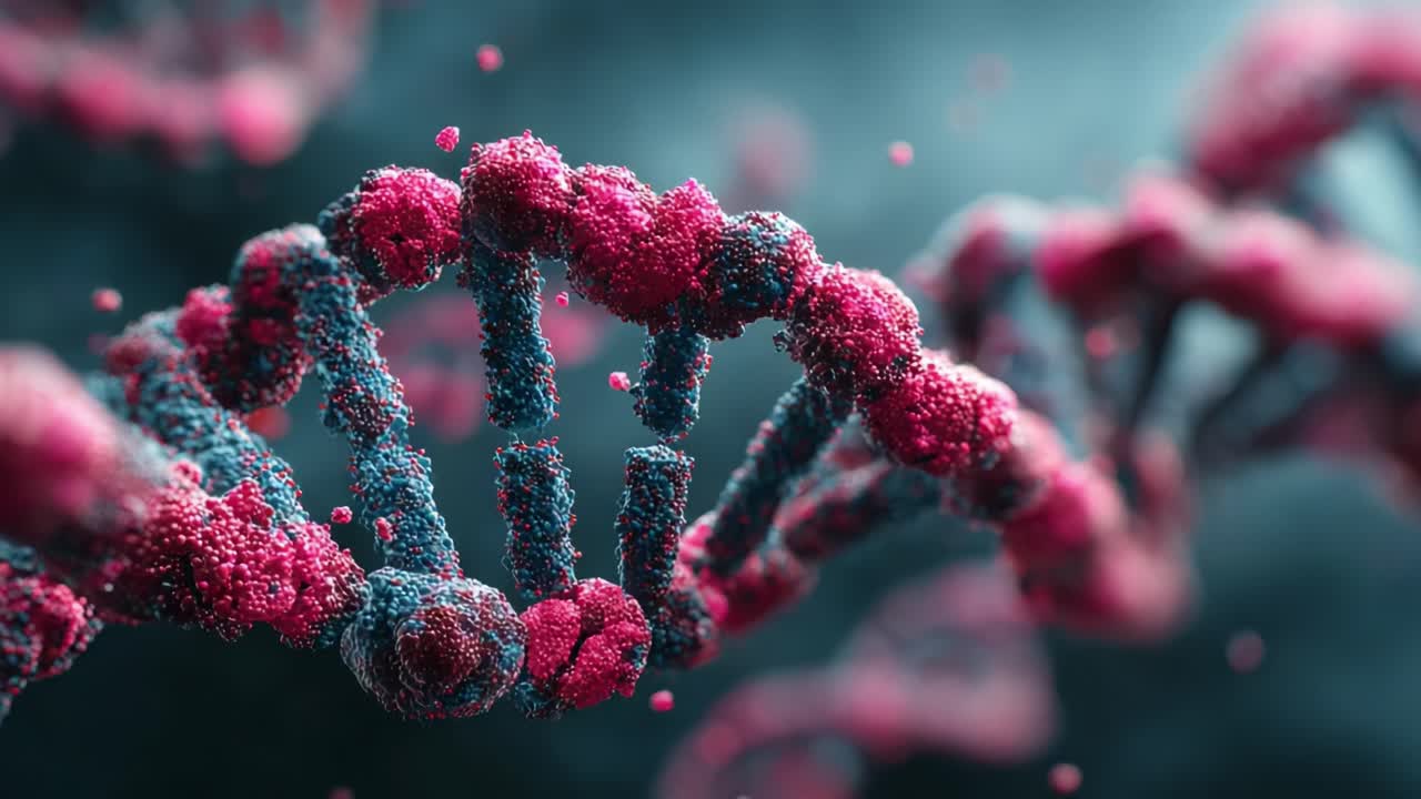 A Breathtaking Visualization of DNA Structure Highlighting the Intricacies of Genetic Material and Molecular Interactions in a Stunning Color Palette