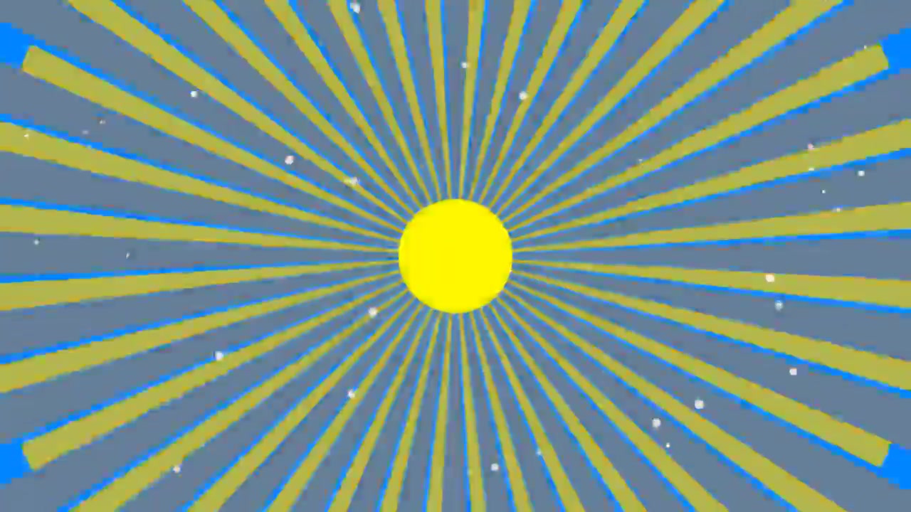 Abstract Sunburst Background with Floating Particles