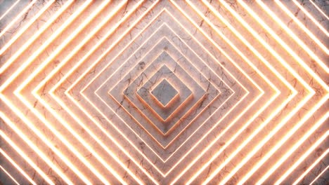patrón de cuadrados abstractos con efecto offset. animación de cuadrados de mármol brillantes en naranja. fondo abstracto para presentación de negocios. bucle sin costuras 4k 3d render