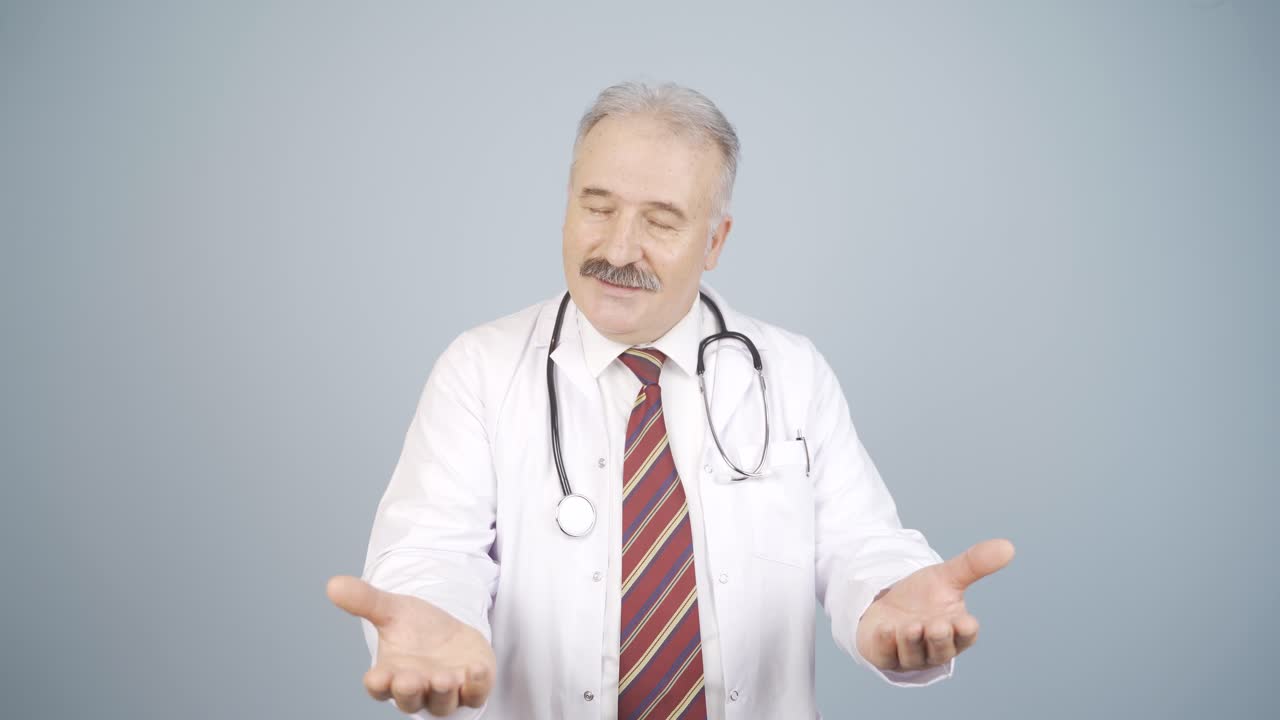 의사는 도움의 손을  ⁇ 습니다.