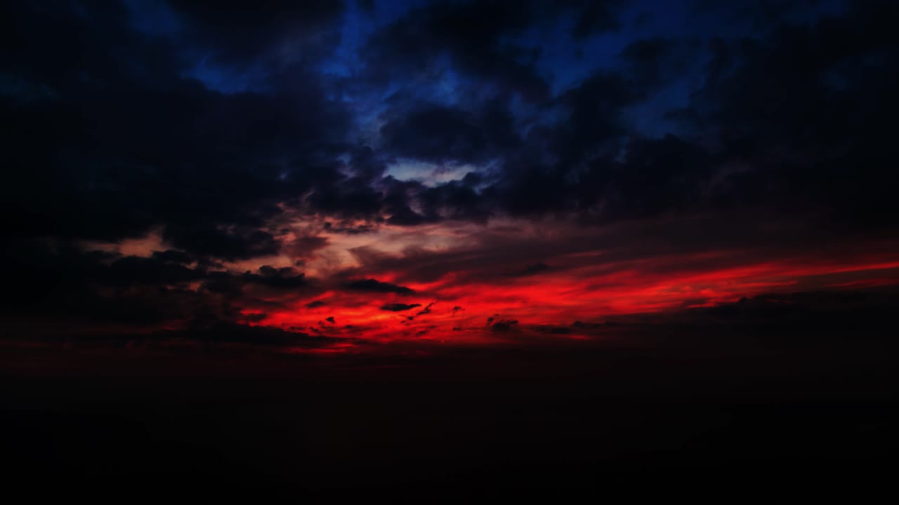 dark clouds shrouded in a bolt of lightning