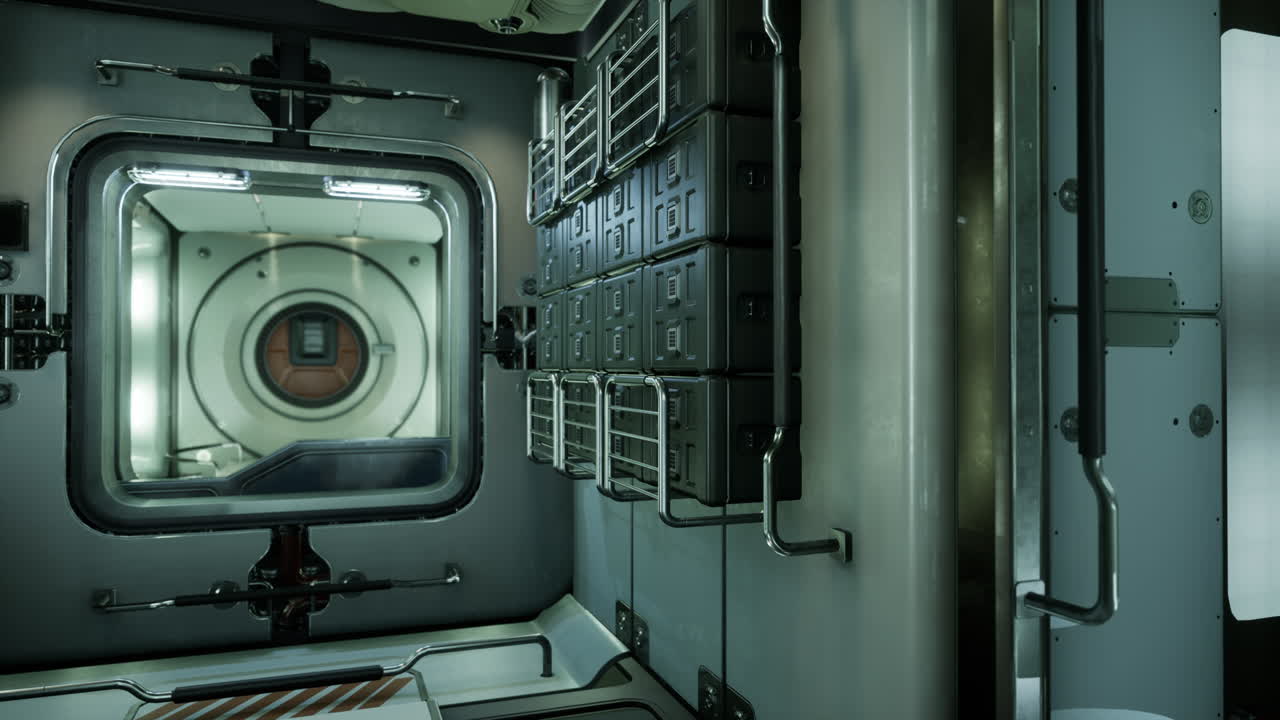 미래의 국제 우주 정거장의 인테리어