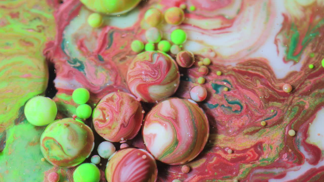 arte fluido abstracto con burbujas de mármol