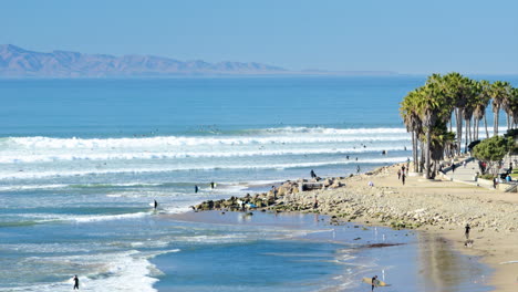 Time-lapse-of-surfers-in-the-waves-at-Surfers-Point-Ventura-California-1