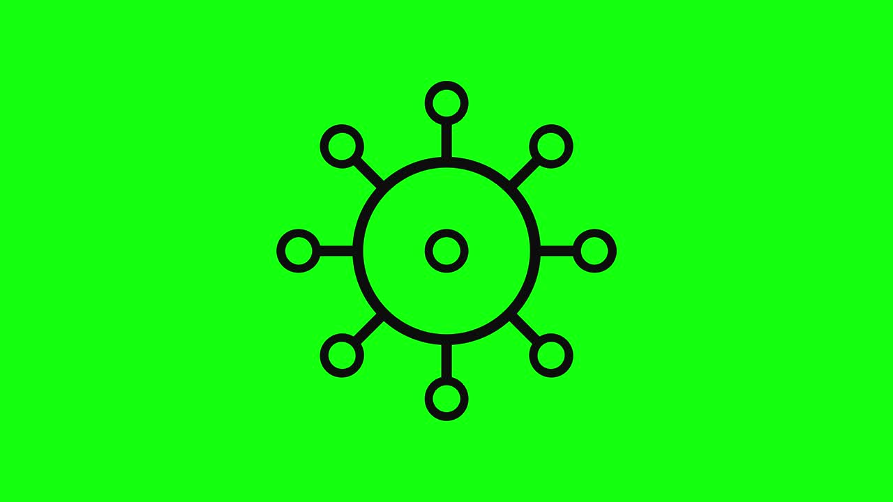 코로나바이러스 코비드 아이콘 그린 스크린