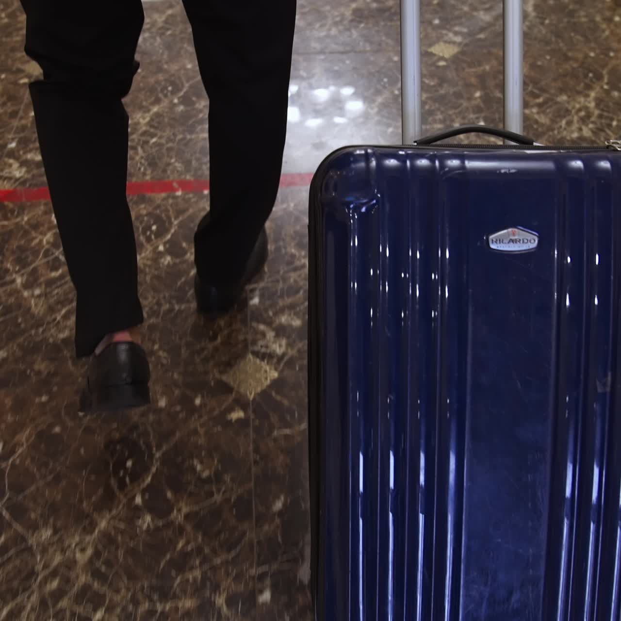 Man arriving at hotel