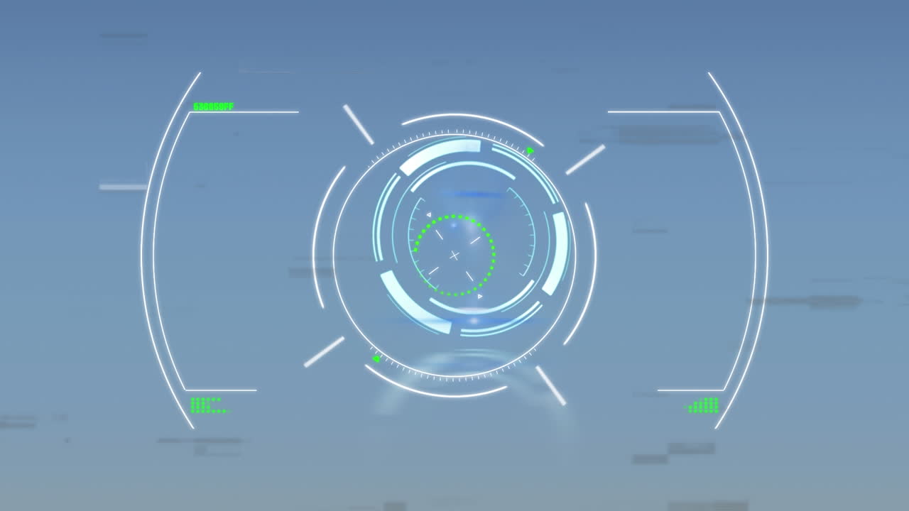 animación del reloj moviéndose sobre el escaneo del alcance