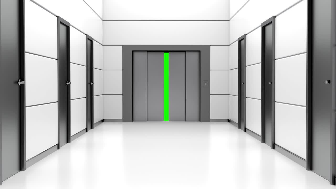 엘리베이터가 열리는 복도