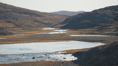 Tundra-ártica-En-Verano-Con-Río-Sinuoso