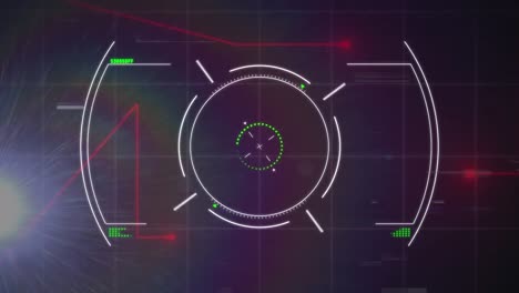 Animation-of-scope-scanning-and-glitch-over-grid