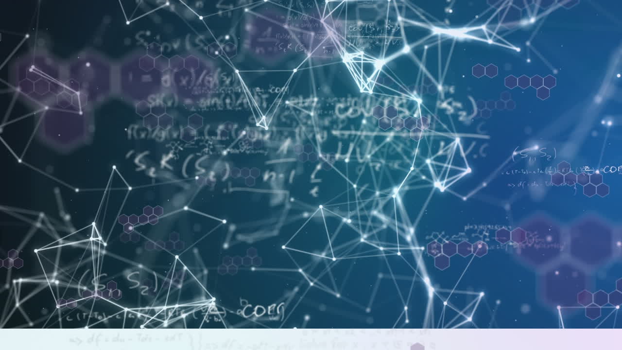 fórmulas matemáticas con conexiones de red.
