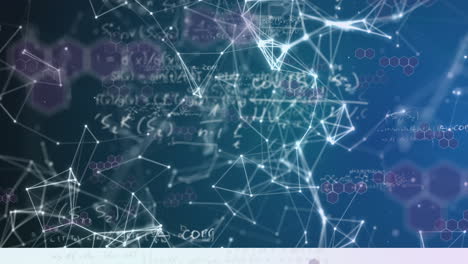 fórmulas matemáticas con conexiones de red.