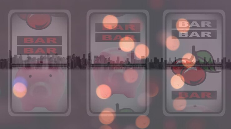 Animazione di elaborazione di dati su un casinò