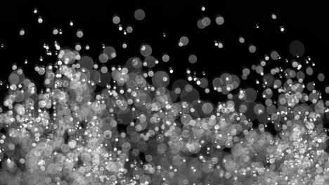 floating abstract particle bokeh on dark background