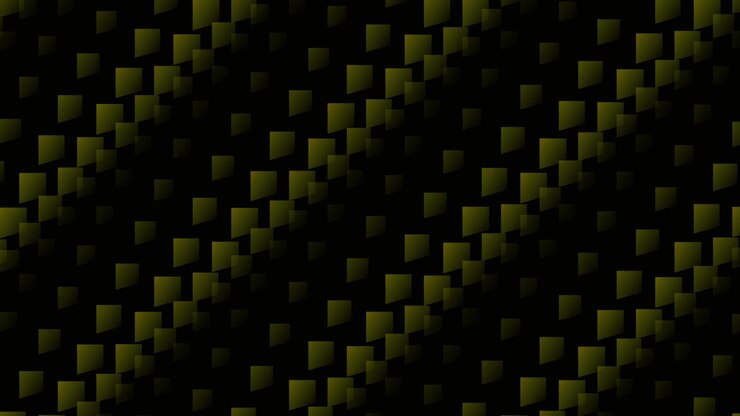 Abstract Motion Background with Moving Yellow Geometric Squares